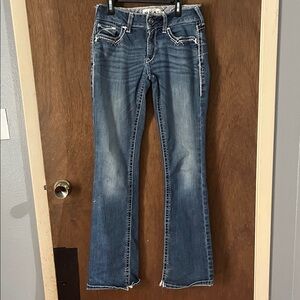 Ariat Women's Medium Wash Flared Jeans with Contrast Stitching